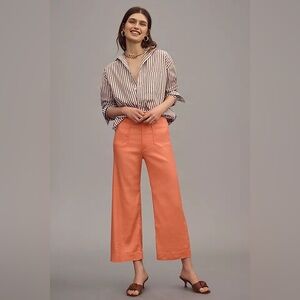 Women's Orange Wide-Leg Pants